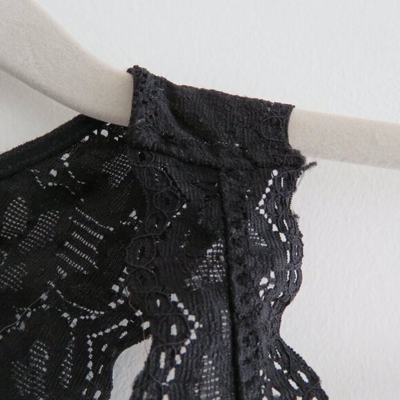 FELINA Lace Racerback‎ Wireless Bra Bralette Stretch Black - Size Medium - Picture 6 of 13